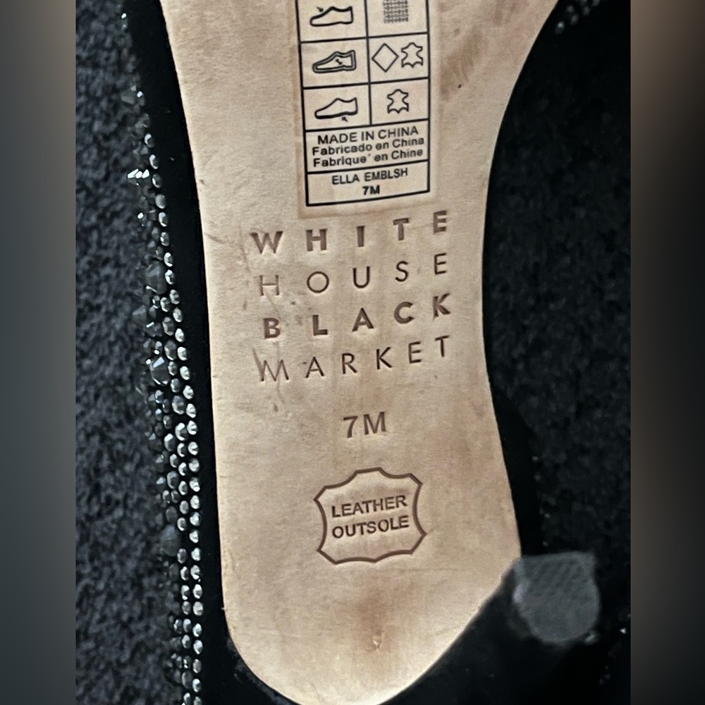 White House Black Market Ella Ombré Embellished High Heel Pumps, Size 7 - Picture 11 of 11